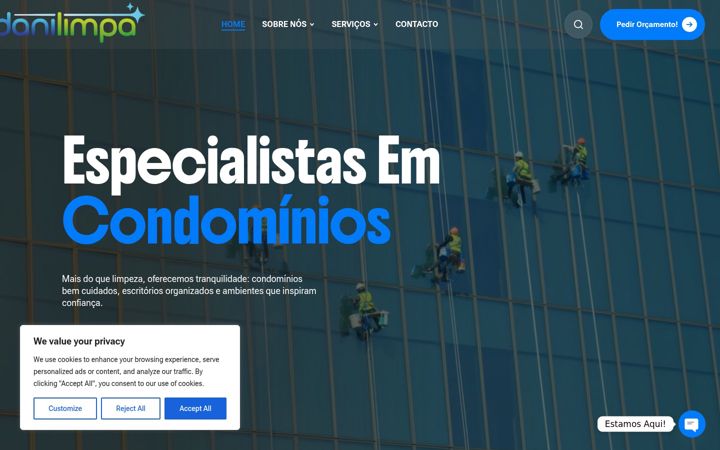 Screenshot of danilimpa.pt