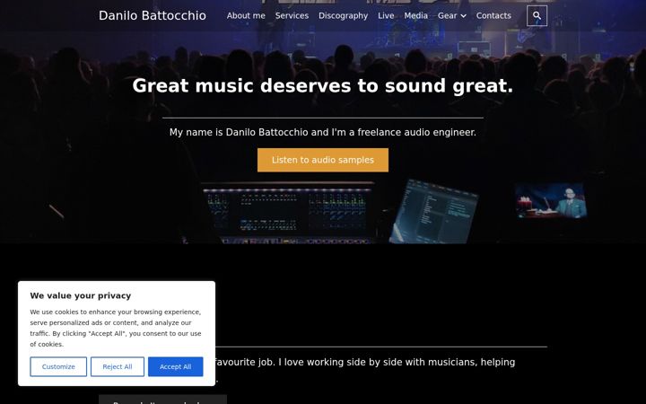 Screenshot of danilobattocchio.com