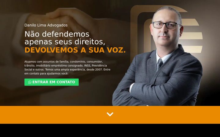 Screenshot stránky danilolimaadvogados.com.br