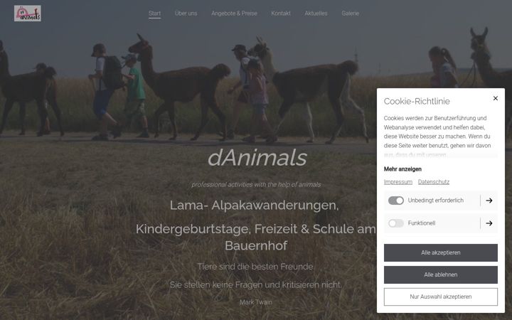 Screenshot of danimals.org