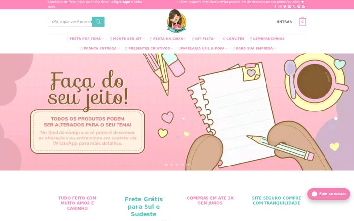 Skjámynd af danipapeleira.com.br