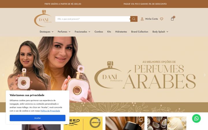 Skjámynd af daniperfumaria.com.br