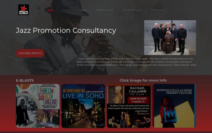 Screenshot of daniraestar.com