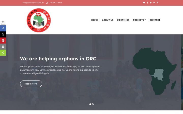 Snímek obrazovky danishafricanaid.dk