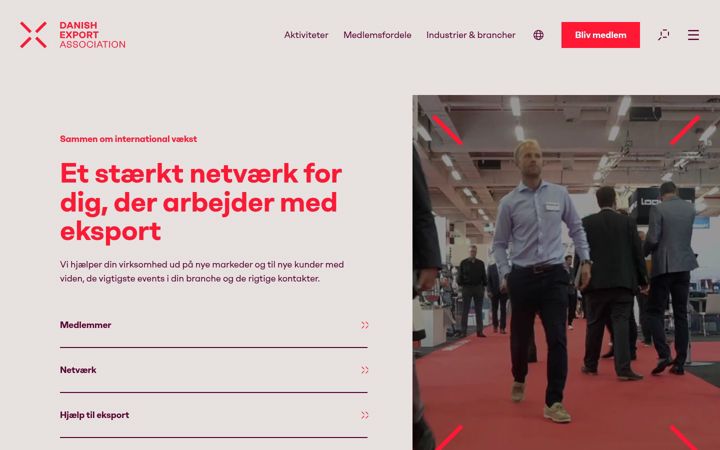 Snímek obrazovky danishexport.dk