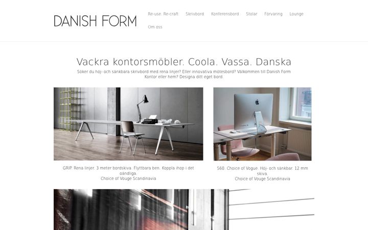 Screenshot of danishform.se