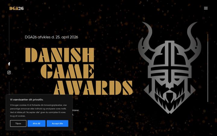 Screenshot di danishgameawards.dk