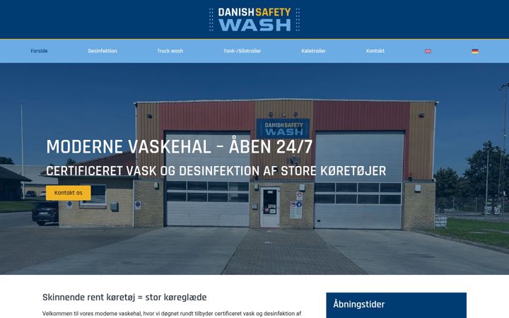 Screenshot of danishsafetywash.dk