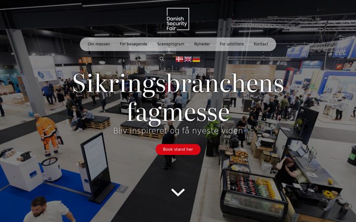 Screenshot of danishsecurityfair.dk