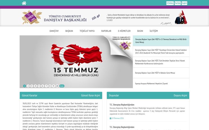 Screenshot of danistay.gov.tr