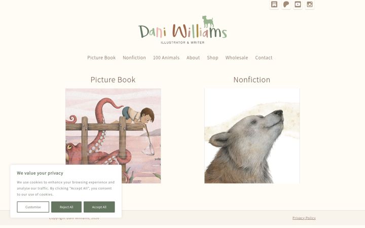 Screenshot of daniwilliams.co.uk