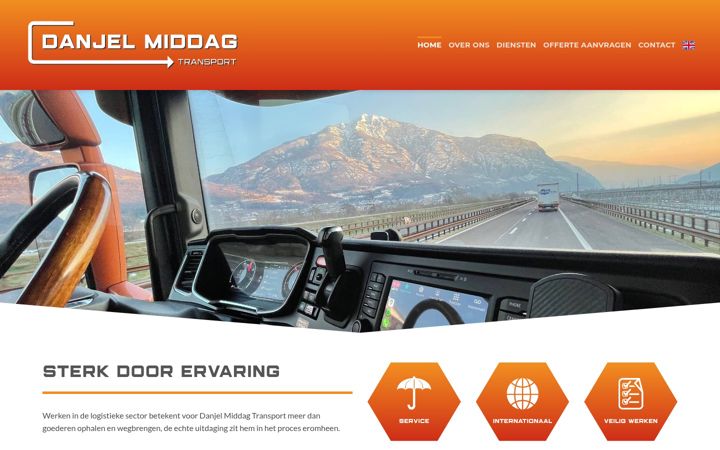 Screenshot of danjelmiddagtransport.com