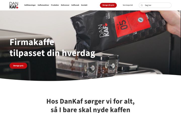 Screenshot of dankaf.dk