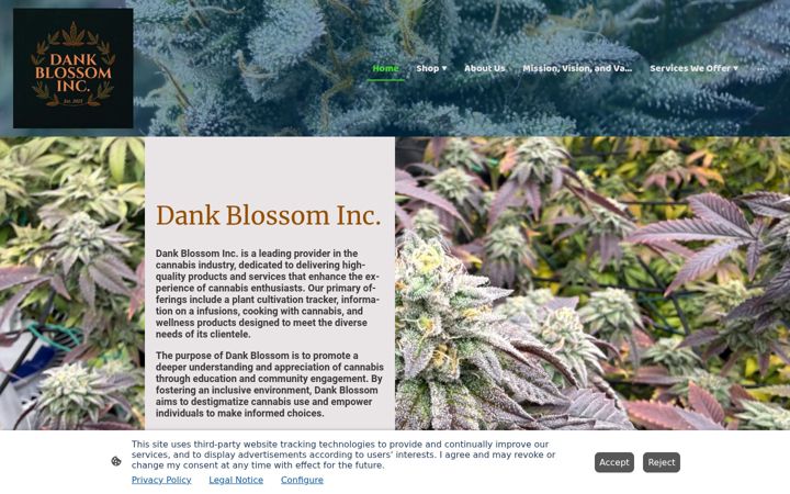 Screenshot of dankblossominc.com