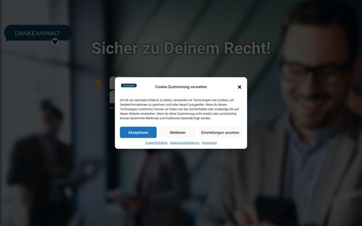 Screenshot of dankeanwalt.de