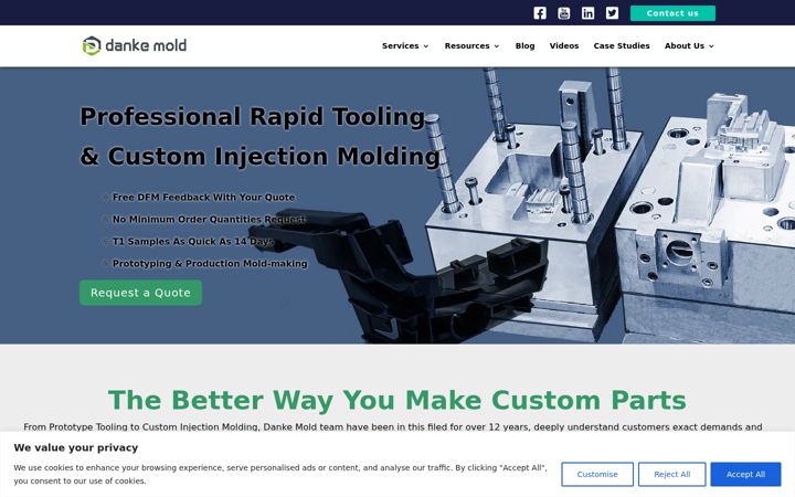 Screenshot of dankemold.com