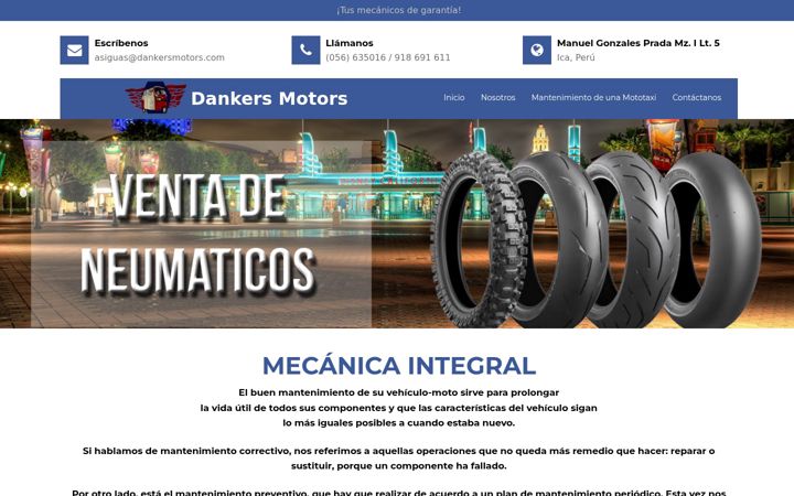 Screenshot of dankersmotors.com
