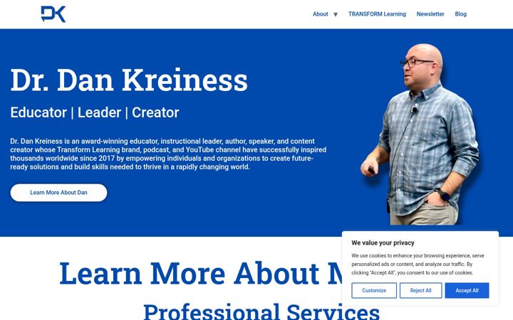 Screenshot of dankreiness.com