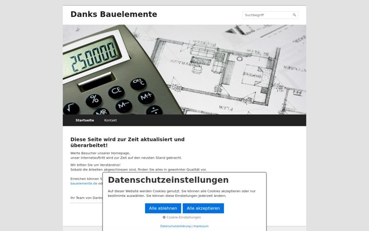 Screenshot of danks-bauelemente.de