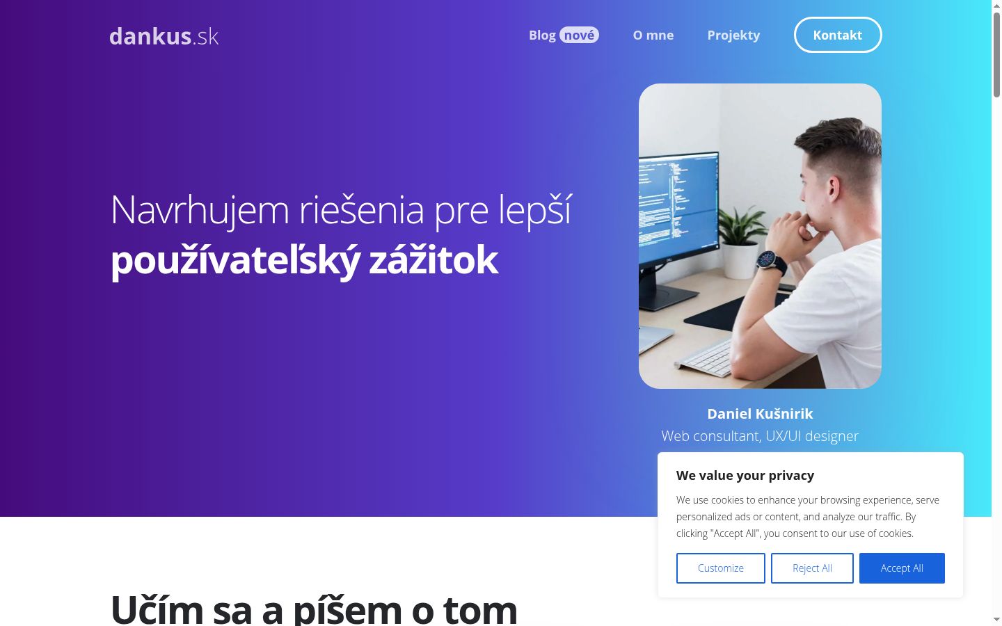 Ekrānuzņēmums ar piekrišanas baneri, kas tika rādīts pirms jebkādas mijiedarbības