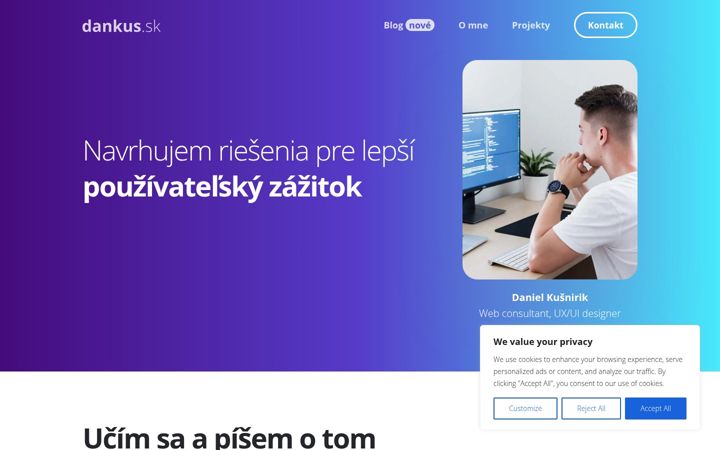 Screenshot of dankus.sk