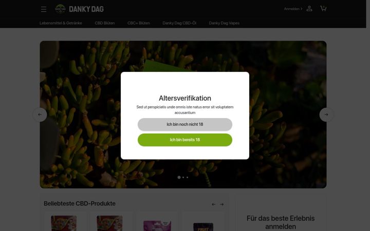 Screenshot of dankydag.com