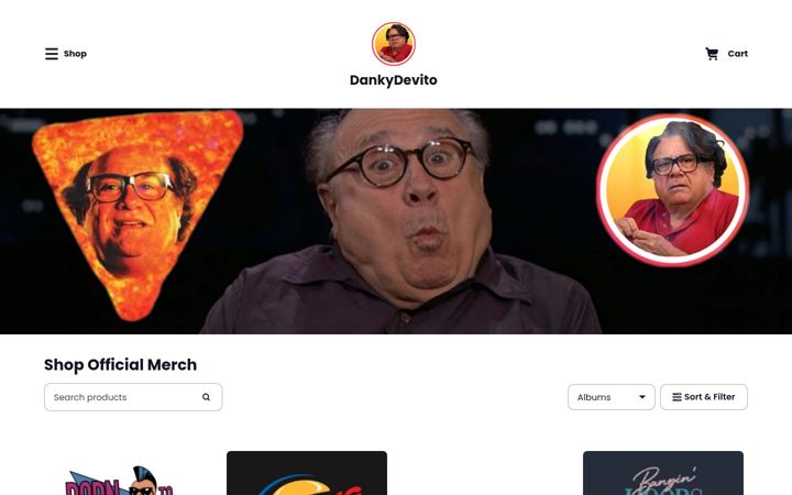 Screenshot of dankydevito.com