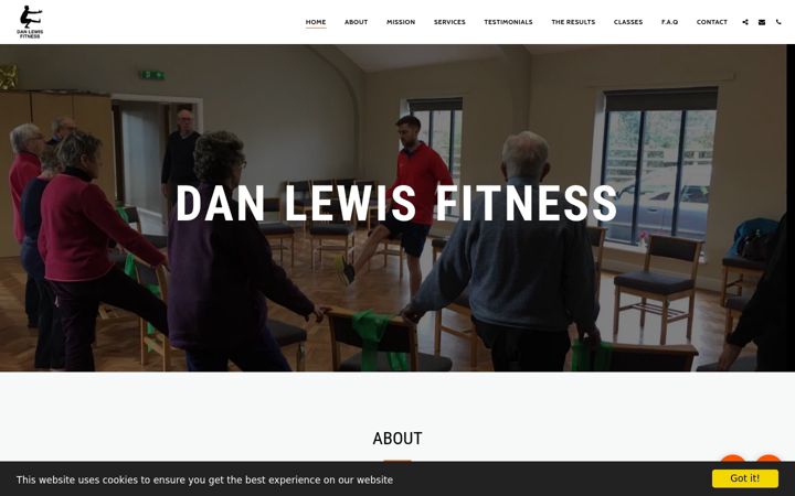 Screenshot of danlewis-fitness.co.uk
