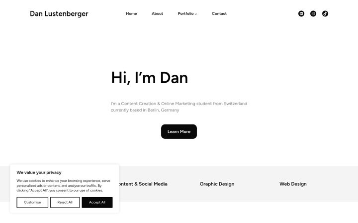 Screenshot of danlustenberger.com