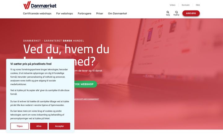Screenshot di danmaerket.dk