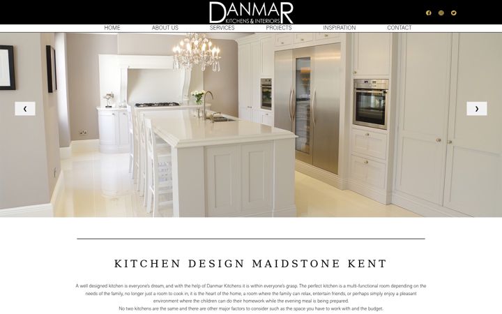 Skärmbild av danmarkitchensofmaidstone.co.uk