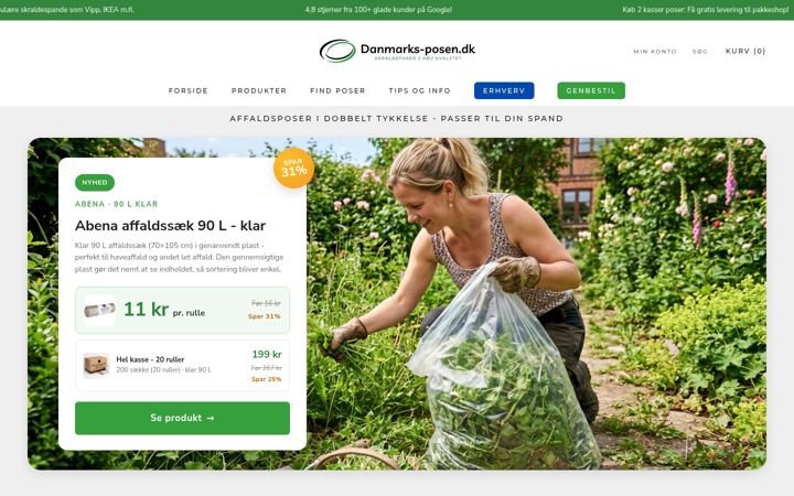 Screenshot van danmarks-posen.dk