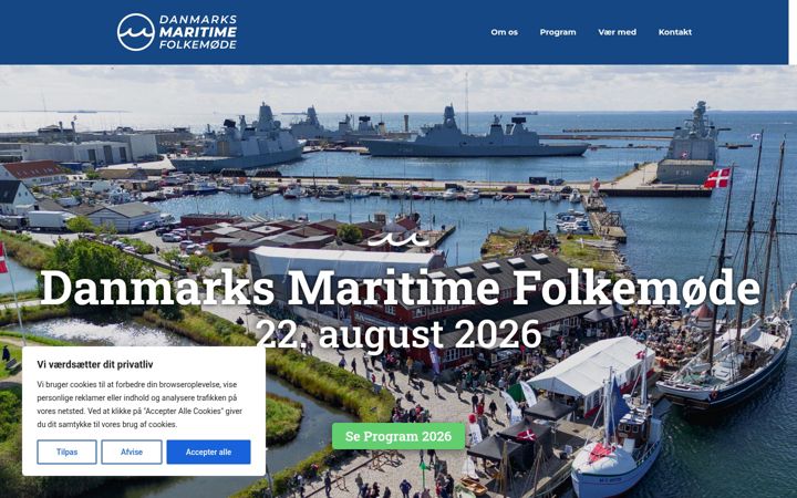 Screenshot di danmarksmaritimefolkemoede.dk
