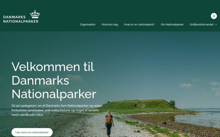 Screenshot di danmarksnationalparker.dk
