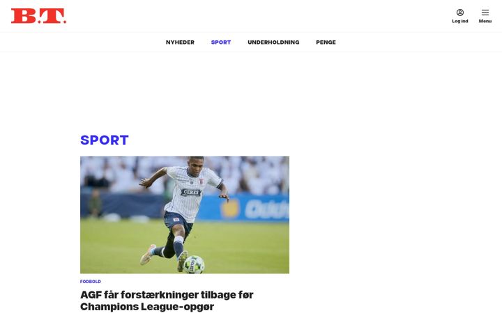 Screenshot di danmarkssportsavis.dk