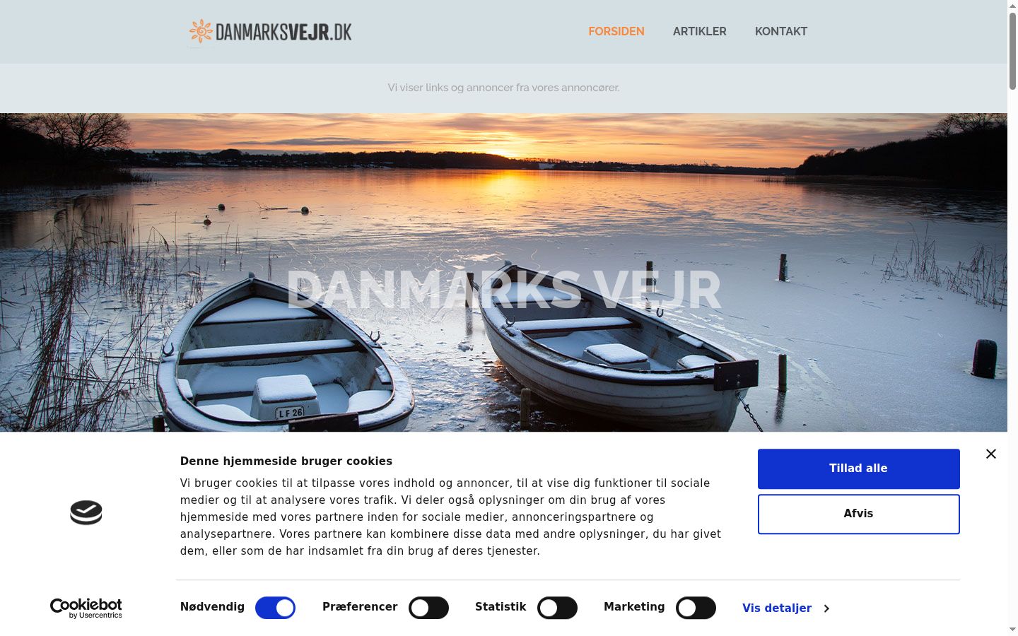 Screenshot tal-banner tal-kunsens muri qabel kwalunkwe interazzjoni
