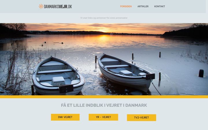 Screenshot di danmarksvejr.dk