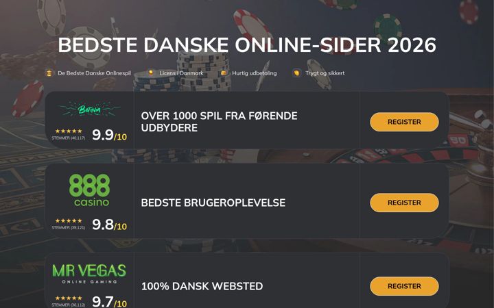 Screenshot of danmarktopcasinos.com
