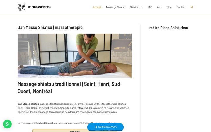 Skjámynd af danmassoshiatsu.ca