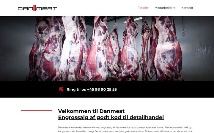 Screenshot di danmeat.dk