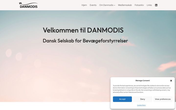 Screenshot di danmodis.dk