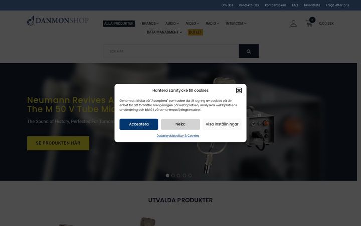 Skærmbillede af danmonshop.se