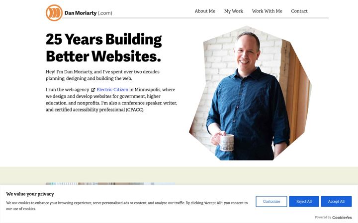 Screenshot of danmoriarty.com