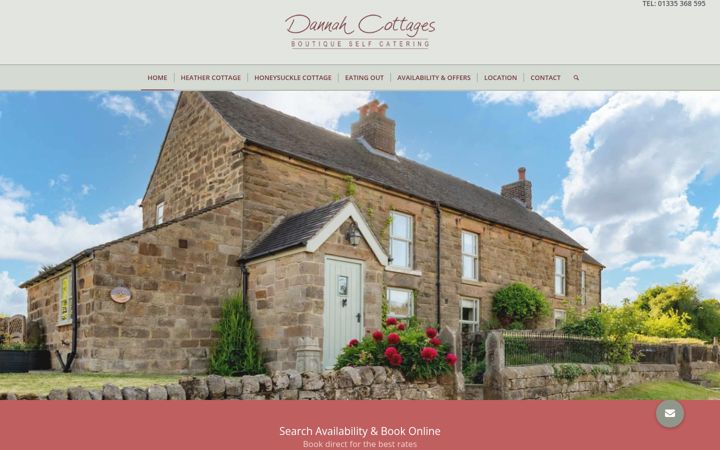 Capture d'écran de dannahcottages.co.uk