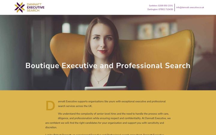 Screenshot of dannatt-executive.co.uk