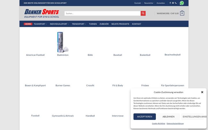 Screenshot of dannersports.ch