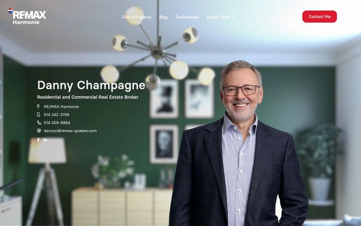 Skjámynd af dannychampagne.ca