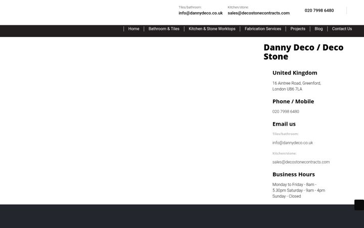 Screenshot of dannydeco.co.uk