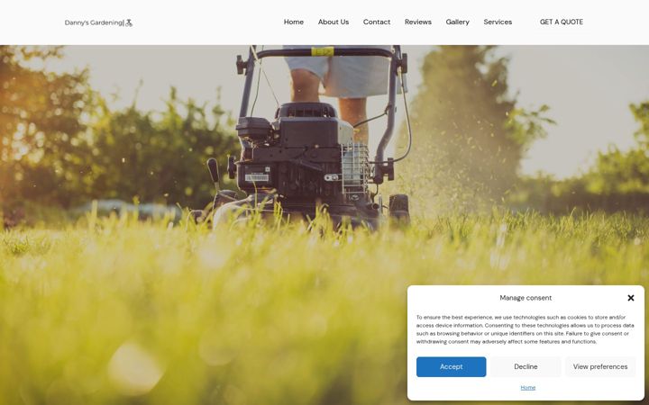 Screenshot of dannygardening.co.uk