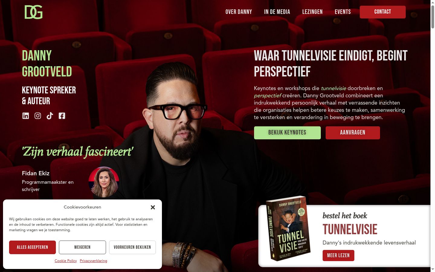 Screenshot des Einwilligungsbanners vor jeglicher Interaktion